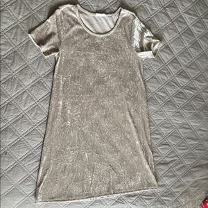 Full Tilt Cream Velvet Mini Dress